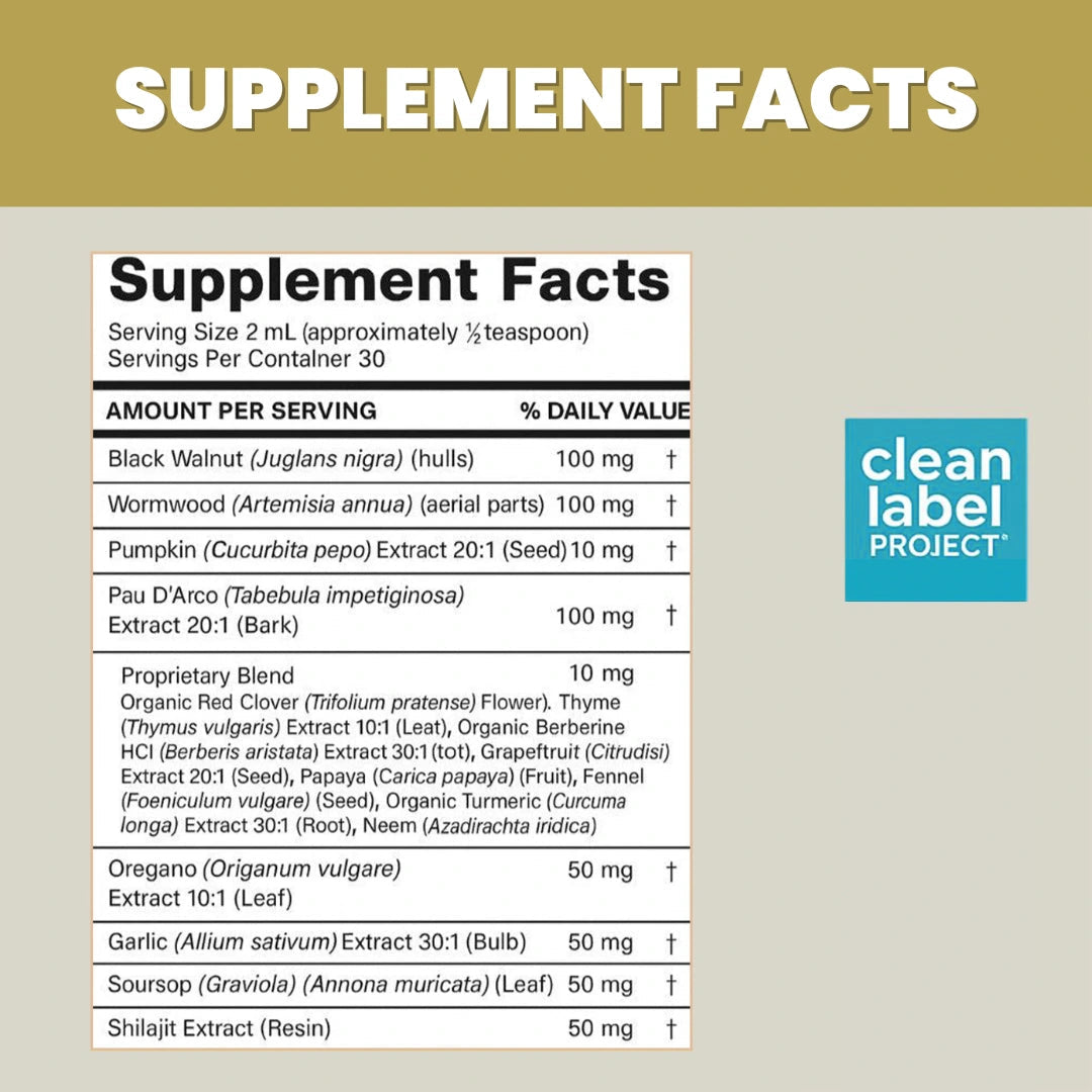 Black Walnut Wormwood Parasite Cleanse